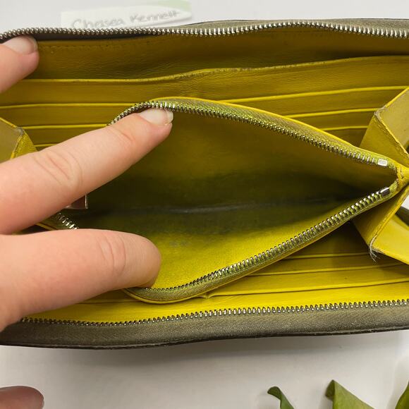 Celine Large Zip Around Wallet Multifuction Grained Calfskin Gray - Picture 12 of 16